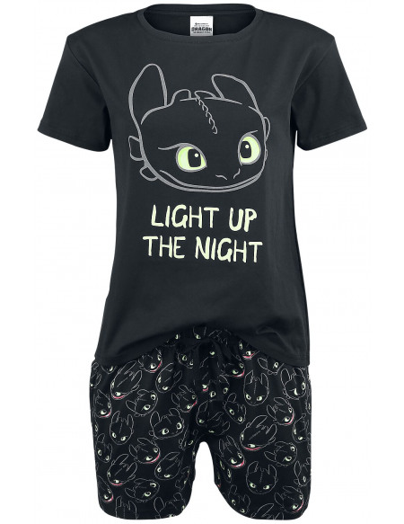 Dragons Krokmou - Light Up Pyjama noir