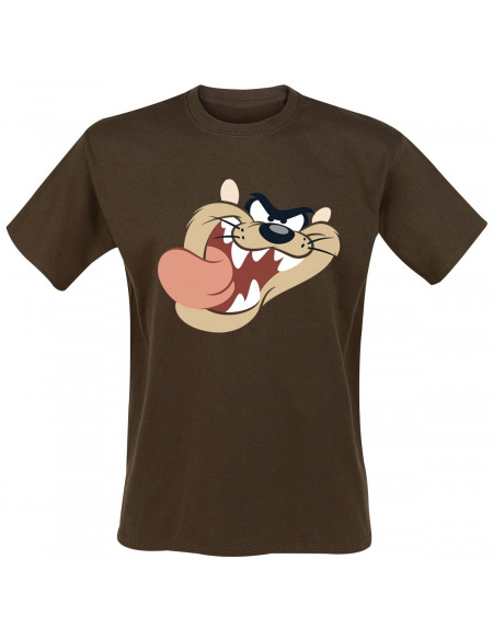 Looney Tunes Tasmanian Devil T-shirt marron