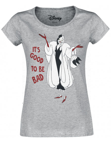 Disney Villains Cruella de Vil - It's good to be bad T-shirt Femme gris chiné