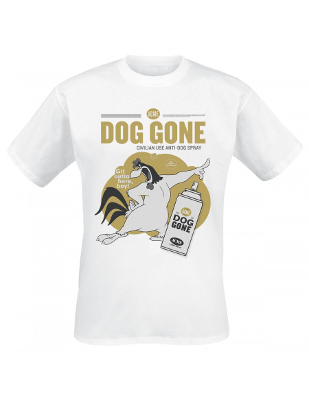 Looney Tunes Foghorn Leghorn Dog Gone T-shirt blanc