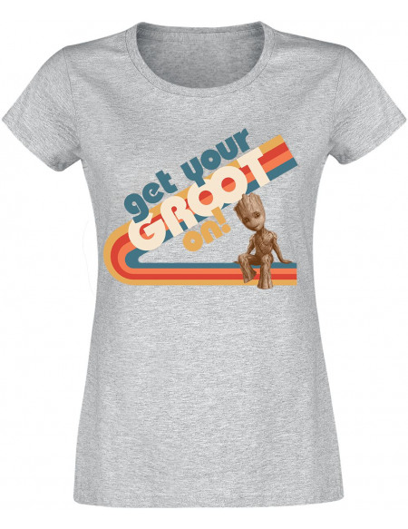 Les Gardiens De La Galaxie Groot - Get Your Groot On T-shirt Femme gris chiné