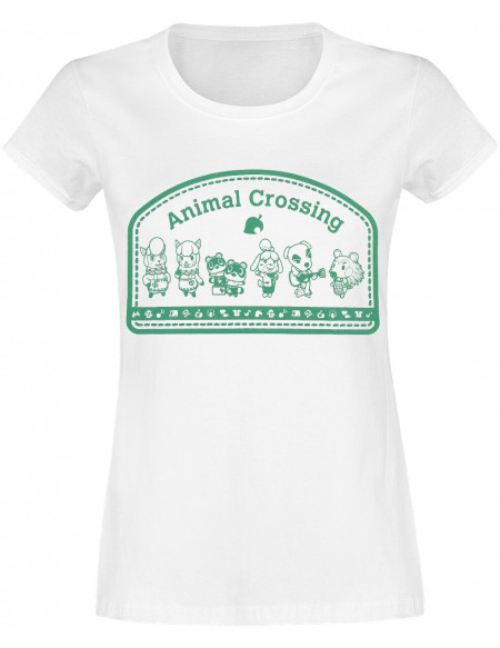 Animal Crossing Personnages T-shirt Femme blanc