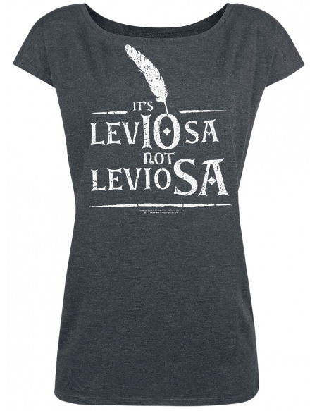 Harry Potter Leviosa T-shirt Femme gris sombre chiné
