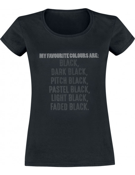 My Favourite Colours T-shirt Femme noir