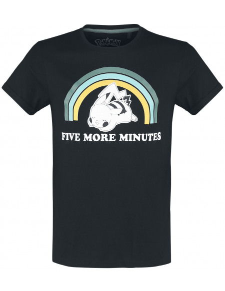 Pokémon Pikachu - Five More Minutes T-shirt noir