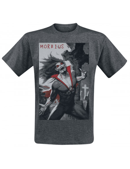 Morbius Poster T-shirt gris chiné