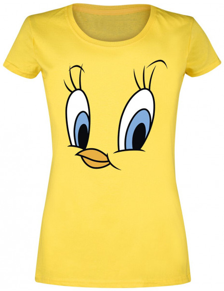 Looney Tunes Titi Pie Face T-shirt Femme jaune