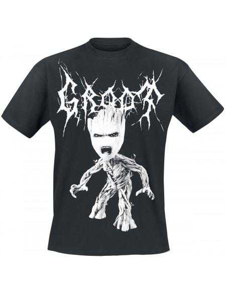 Les Gardiens De La Galaxie Les Gardiens de la Galaxie 2 - Black Metal Groot T-shirt noir