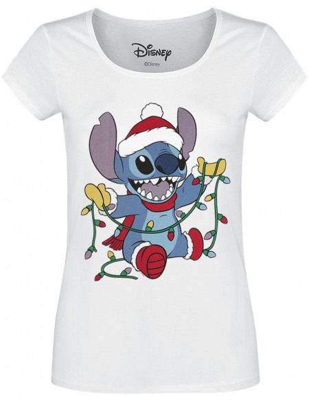 Lilo & Stitch Stitch - Guirlande De Noël T-shirt Femme blanc
