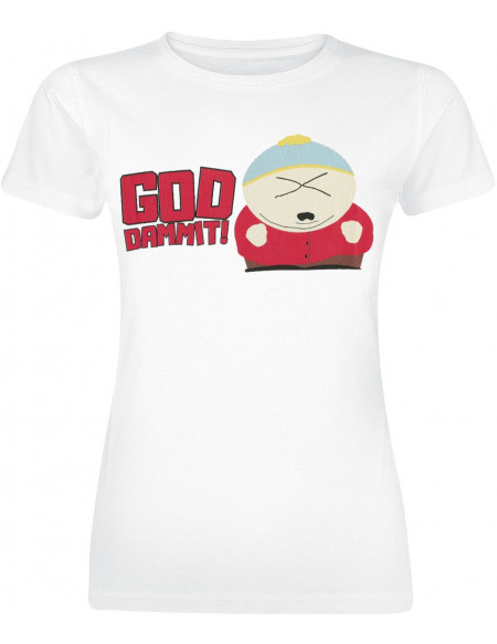 South Park God Dammit! T-shirt Femme blanc