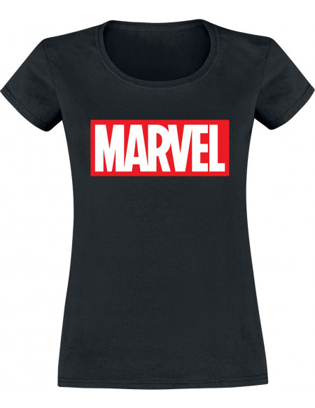 Marvel Logo T-shirt Femme noir