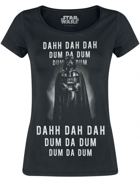 Star Wars Darth Vader - Dahh Dah Dah Dum Da Dum T-shirt Femme noir