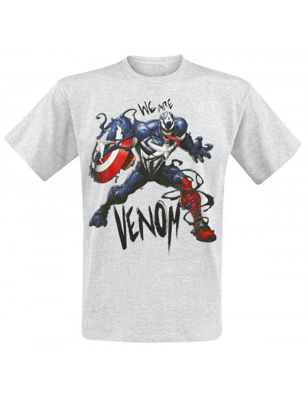 Captain America We Are Venom T-shirt gris clair