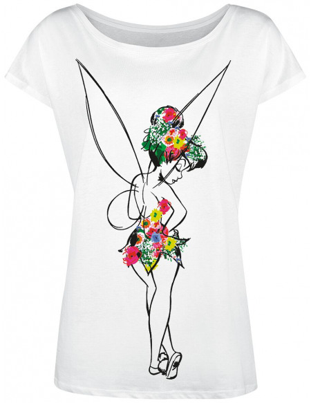 Peter Pan Fée Clochette - Flower Power T-shirt Femme blanc