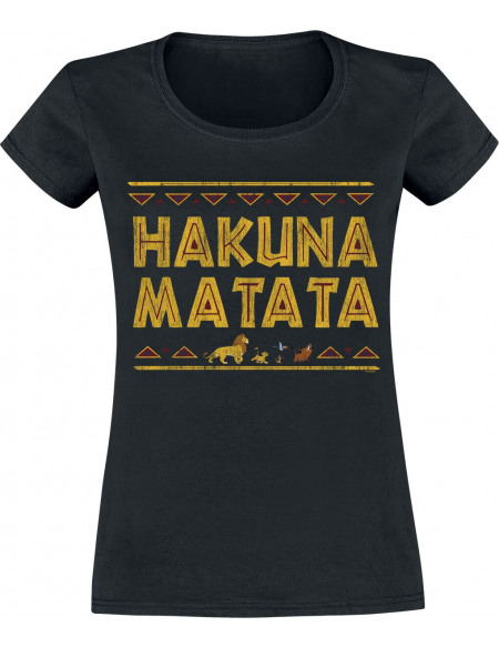 Le Roi Lion Hakuna Matata T-shirt Femme noir