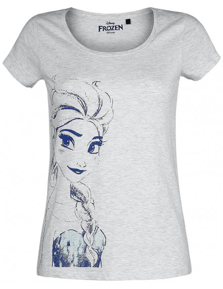 La Reine Des Neiges Elsa T-shirt Femme gris chiné
