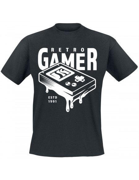 Retro Gamer T-shirt noir