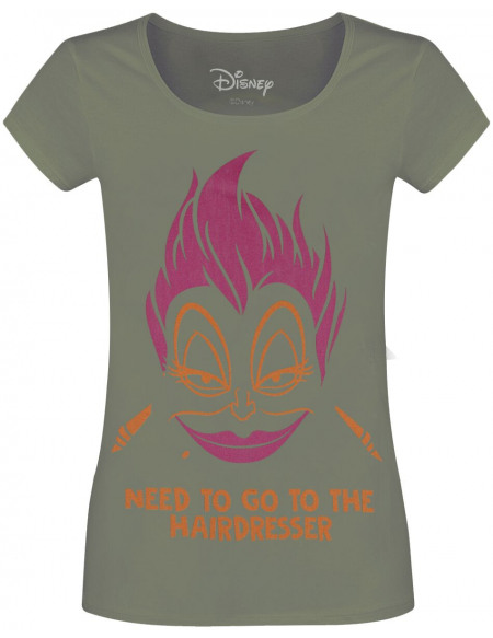 Disney Villains Ursula - Need to go to the Hairdresser T-shirt Femme kaki