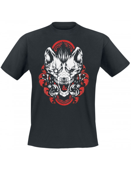 Dungeons and Dragons Loup T-shirt noir