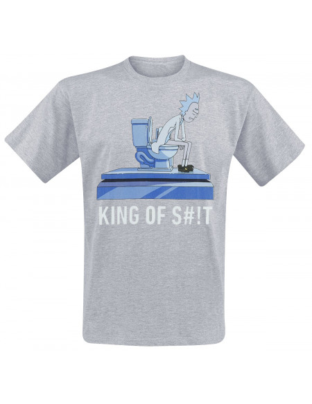 Rick & Morty King Of Shit! T-shirt gris chiné