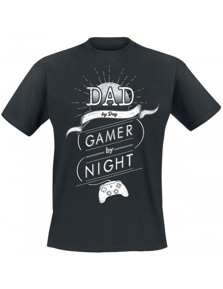 Dad By Day - Gamer By Night T-shirt noir