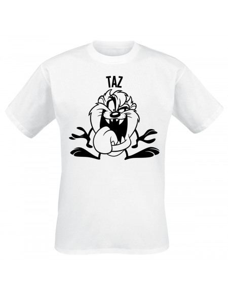Looney Tunes Men's Taz Large Head T-shirt blanc