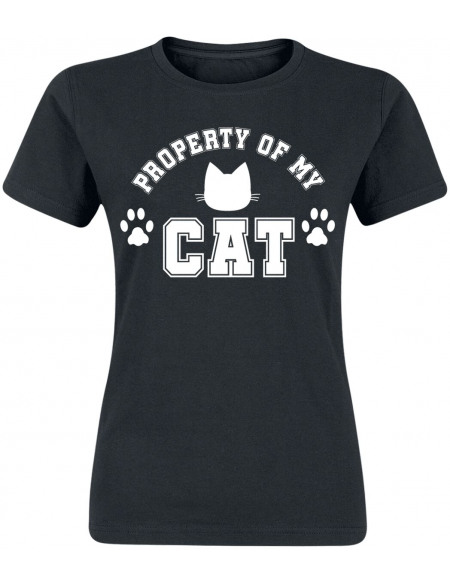 Property Of My Cat T-shirt Femme noir