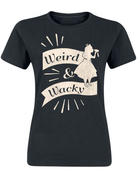 Alice Au Pays Des Merveilles Weird & Wacky T-shirt Femme noir