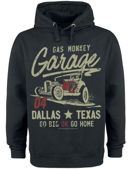 Gas Monkey Garage Go Big Or Go Home Sweat à capuche noir