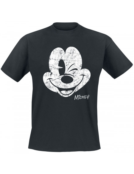 Mickey Mouse Clin D'Œil T-shirt noir