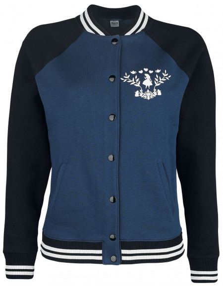 Alice Au Pays Des Merveilles I Find Myself In Wonderland Veste Femme bleu marine/noir