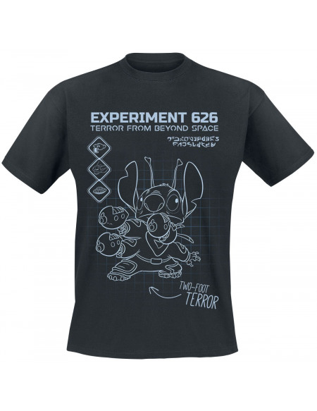 Lilo & Stitch Experiment 626 T-shirt noir
