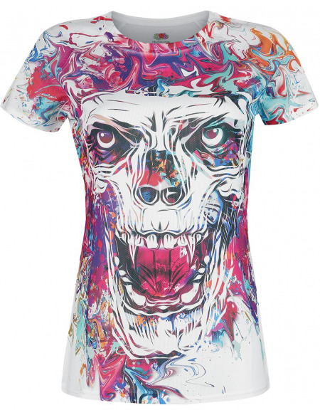 Crâne Coloré T-shirt Femme multicolore