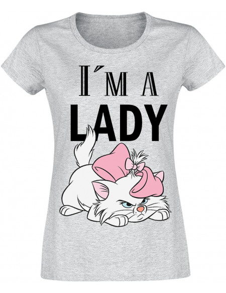 Les Aristochats Marie - I'm A Lady T-shirt Femme gris chiné