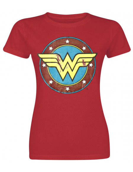 Wonder Woman Logo T-shirt Femme rouge