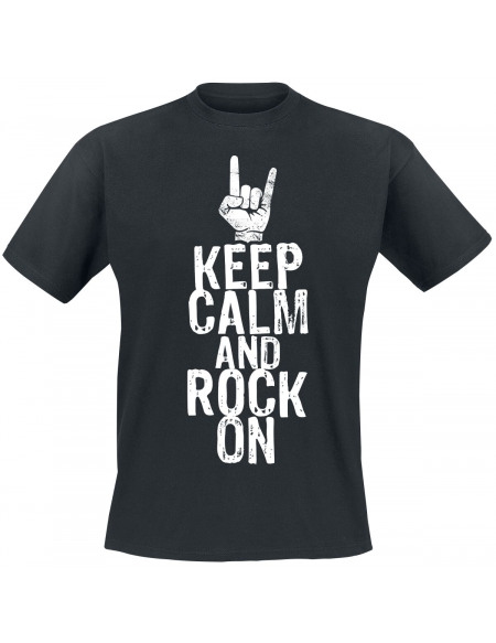 Keep Calm And Rock On T-shirt noir