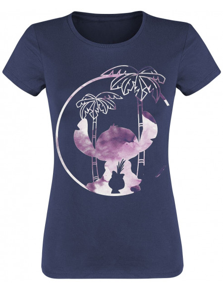 Lilo & Stitch Palmiers T-shirt Femme lilas