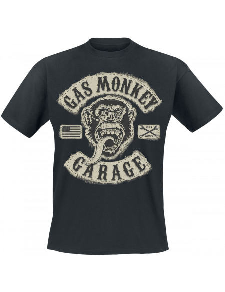 Gas Monkey Garage Écusson GMG T-shirt noir