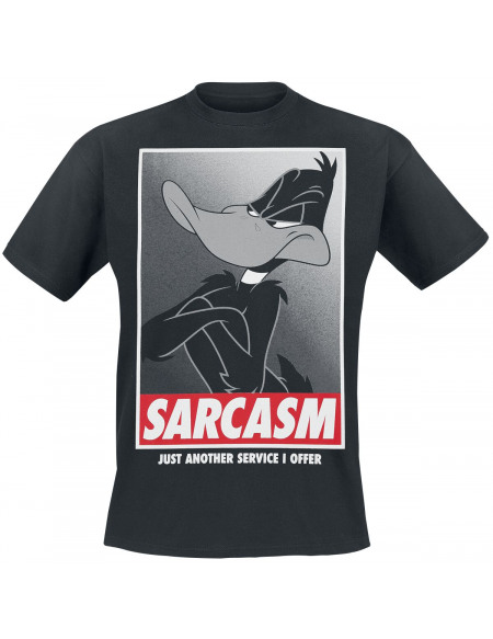 Looney Tunes Sarcasm - Daffy Duck T-shirt noir