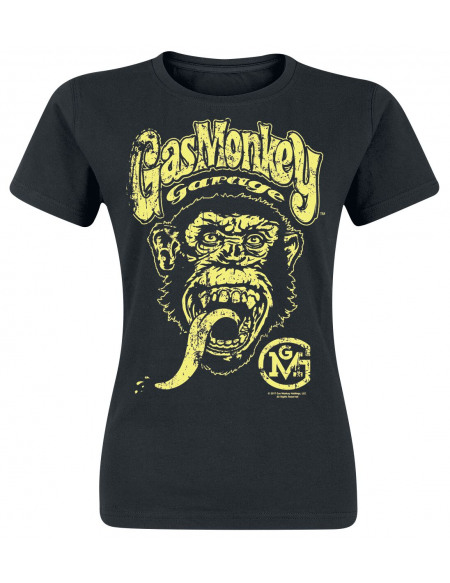 Gas Monkey Garage Big Brand Logo T-shirt Femme noir