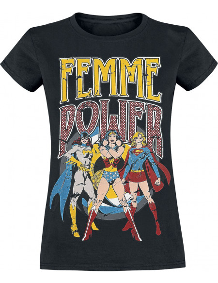 DC Comics Femme Power T-shirt Femme noir