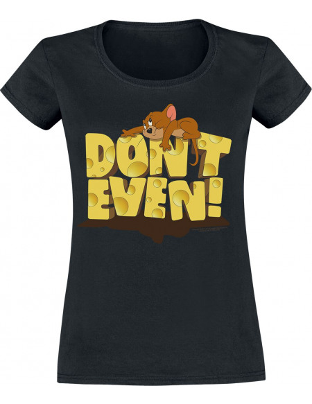 Tom Et Jerry Don't Even! T-shirt Femme noir
