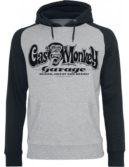 Gas Monkey Garage Logo Sweat à capuche noir/gris