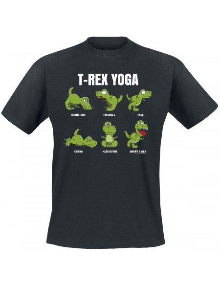 T-Rex Yoga T-shirt noir