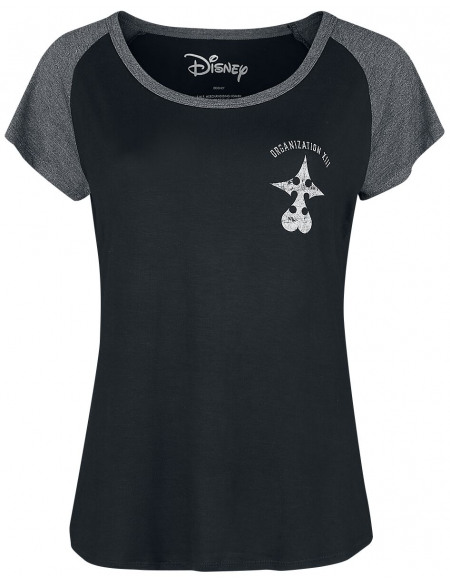 Kingdom Hearts Uniforme Roxas T-shirt Femme noir / gris foncé chiné