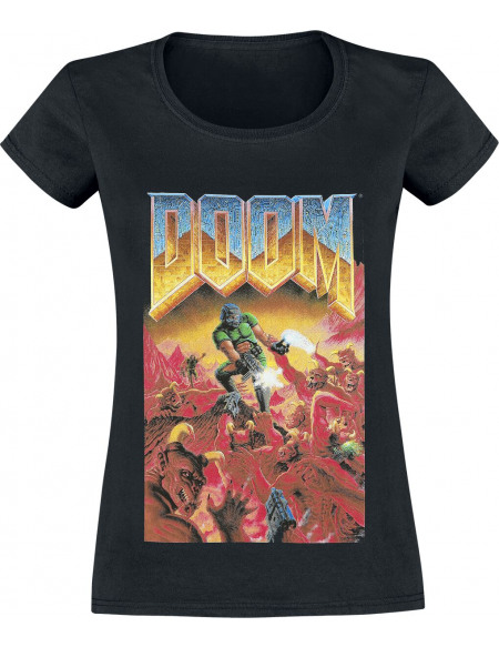 Doom Jaquette Classique T-shirt Femme noir