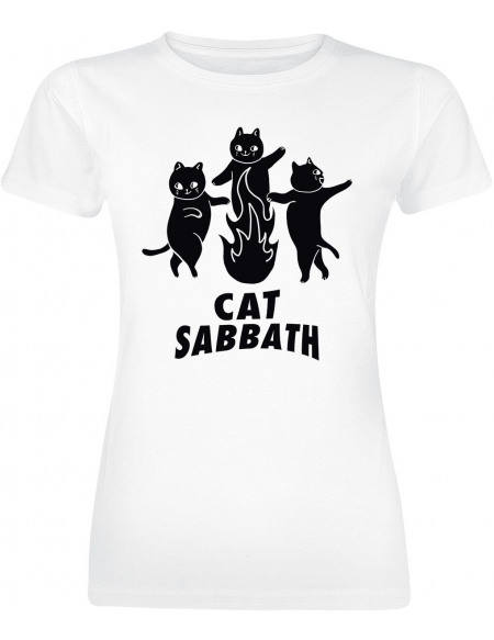 janina_miau Sabbath T-shirt Femme blanc