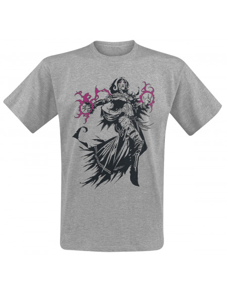 Magic: The Gathering Liliana T-shirt gris chiné