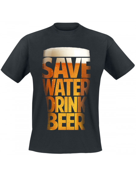 Save Water Drink Beer T-shirt noir