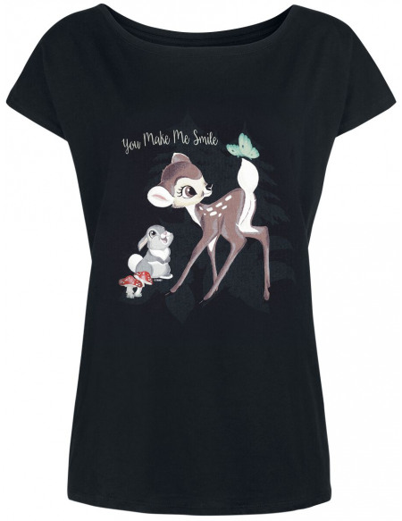 Bambi You Make Me Smile T-shirt Femme noir